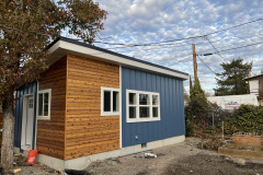 Blue tiny house external