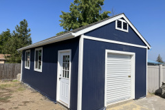 Blue shed after